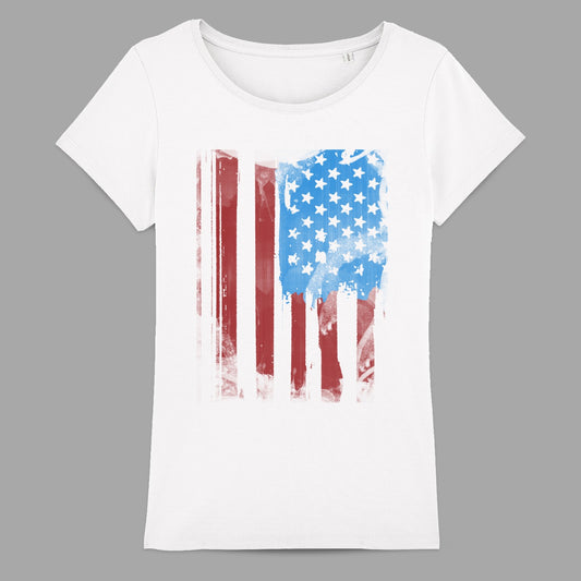 Distressed American Flag Women's T-Shirt Product