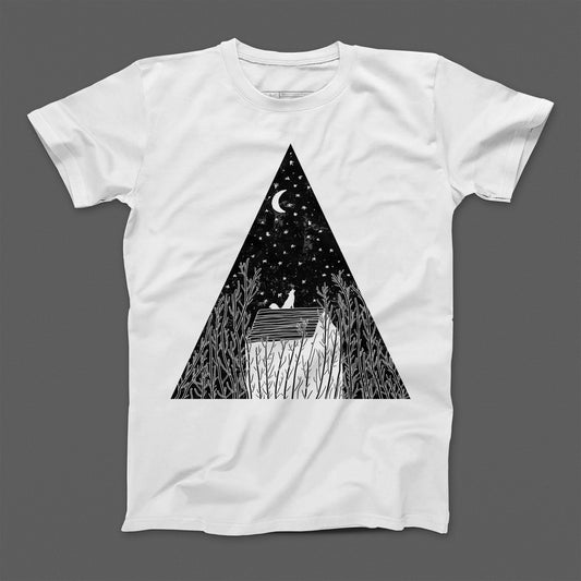 T-shirt donna boyfriend Moon Black