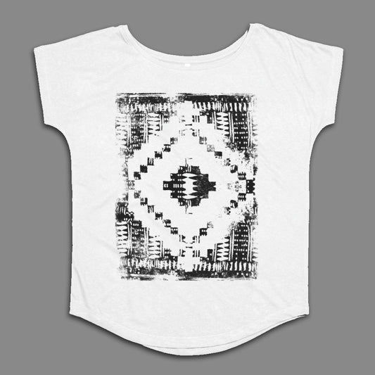 Monochrome Geometric Print Casual T-Shirt
