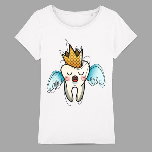 Tooth Fairy With Crown Cartoon Graphic T-shirt