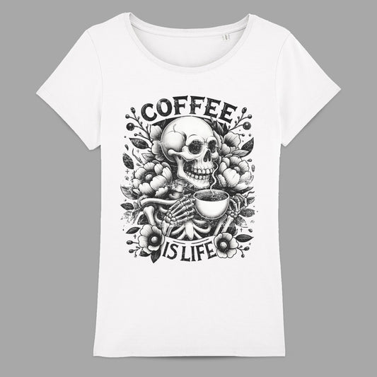 Coffee Is Life Skeleton Graphic Tee Product