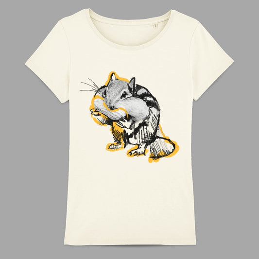 Cute Chipmunk Sketch Graphic Women's T-Shirt