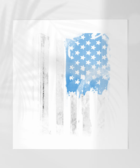 Modern Abstract American Flag Artwork for Home Decor