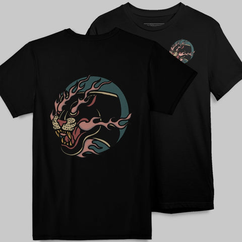Fierce Panther Graphic Print Design T-Shirt