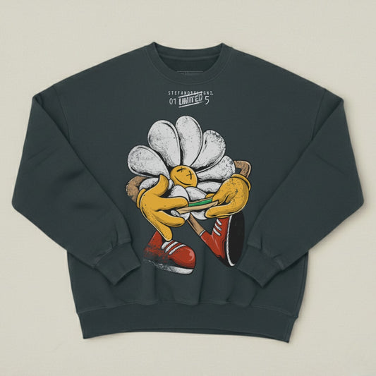 Limited Edition Flower Graphic Print Sweatshirt