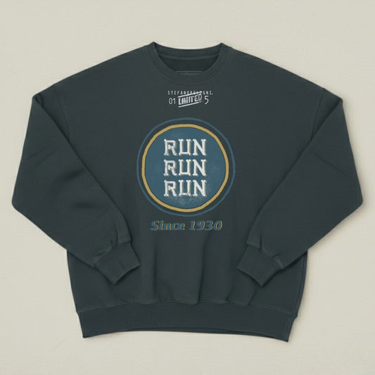 Vintage Style Run Run Run Sweatshirt Since 1930
