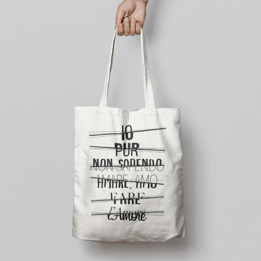 Io Pur Non Sapendo Amare Amo Fare L'Amore Bag