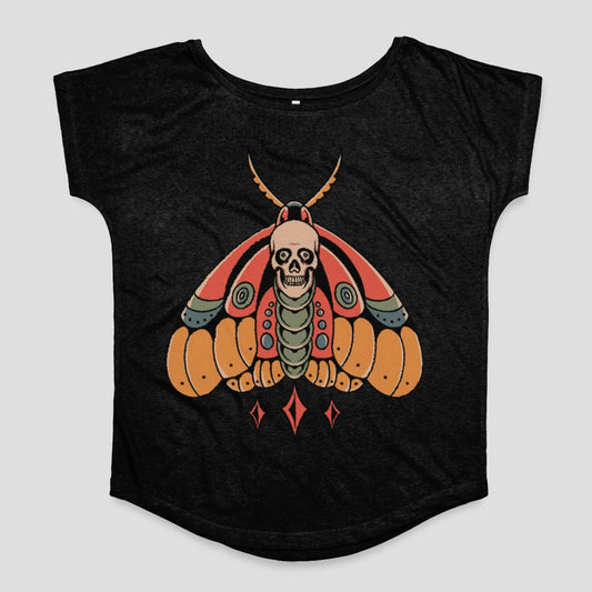 Skull Motif Butterfly Graphic T-shirt