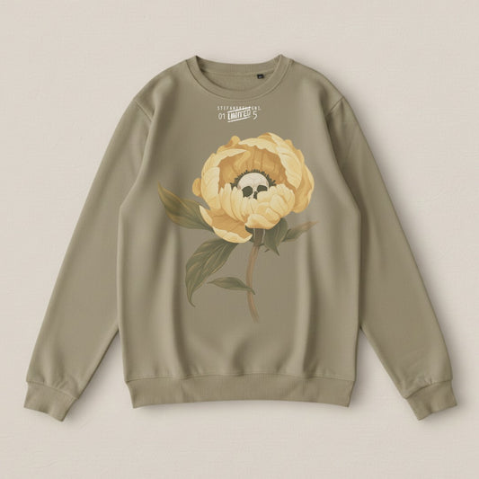 Floral Skull Graphic Long Sleeve Sweatshirt