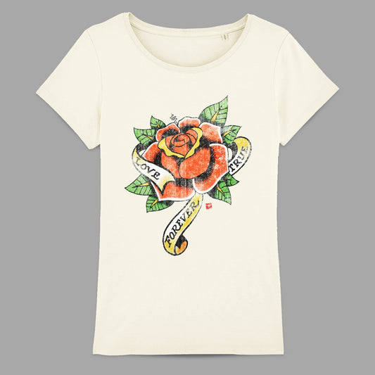 Love Forever True Rose Graphic Women's T-shirt