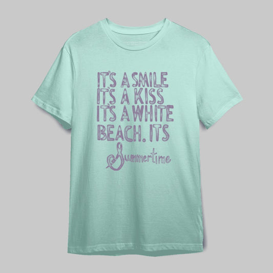 It's a Smile Kiss White Beach Summertime T-shirt