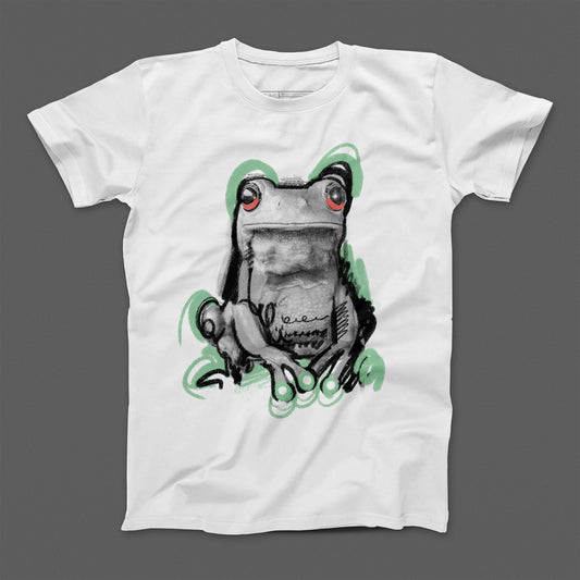 Frog Illustration Red-Eyed Frog Graphic T-shirt