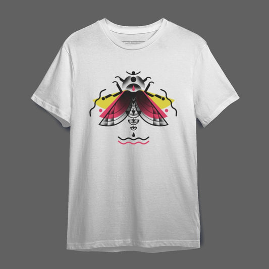 Colorful Abstract Bug Design T-Shirt for Men Women